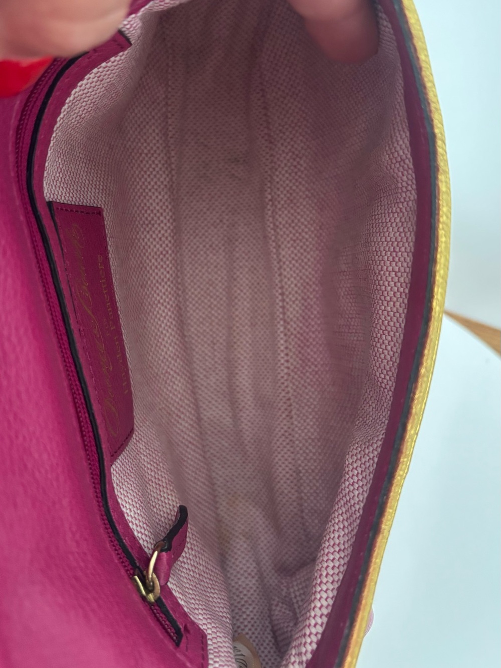 Dooney & Bourke Y2K Fuchsia Hayden Panettiere Leather Clutch - RARE - Picture 8 of 14